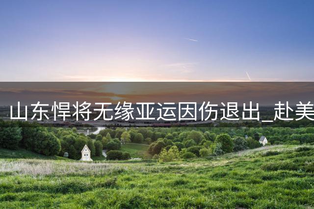 山东悍将无缘亚运因伤退出 赴美特训提升实力